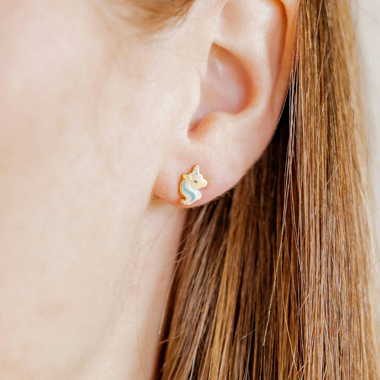 Unicorn Screwback Stud Earrings