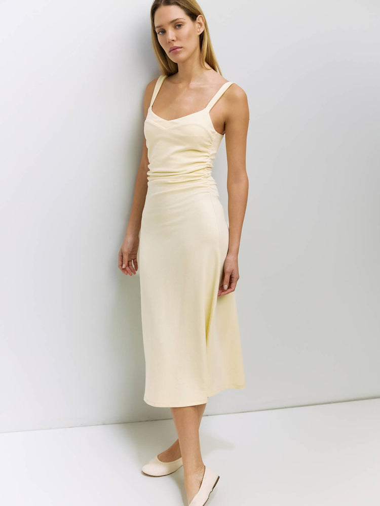 Mabel Ruched Side Knit Midi Dress