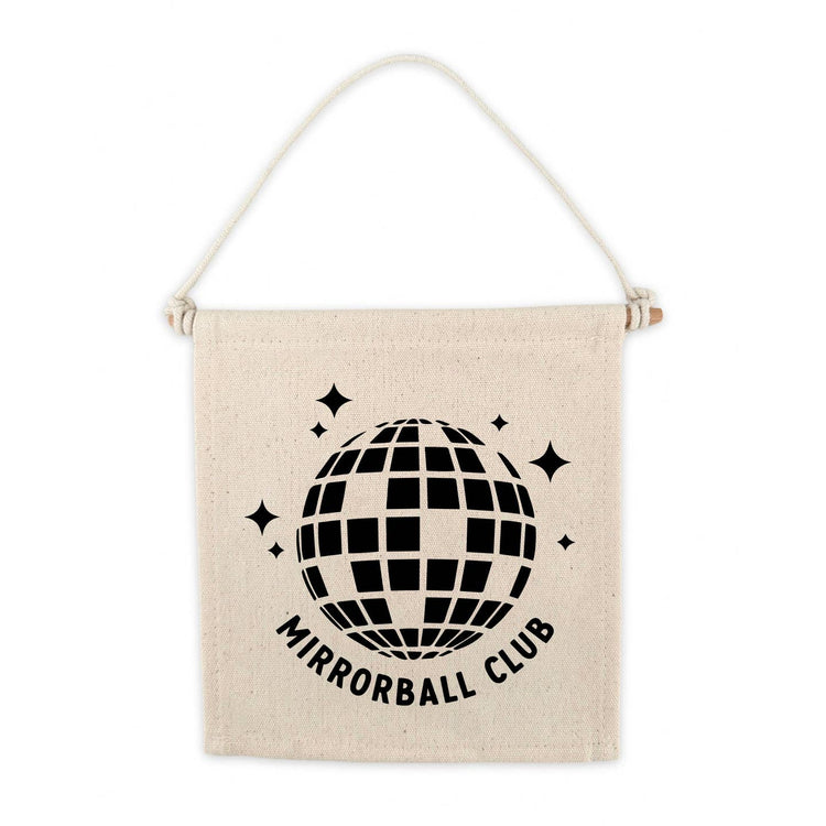 Mirrorball Club Canvas Hang Sign