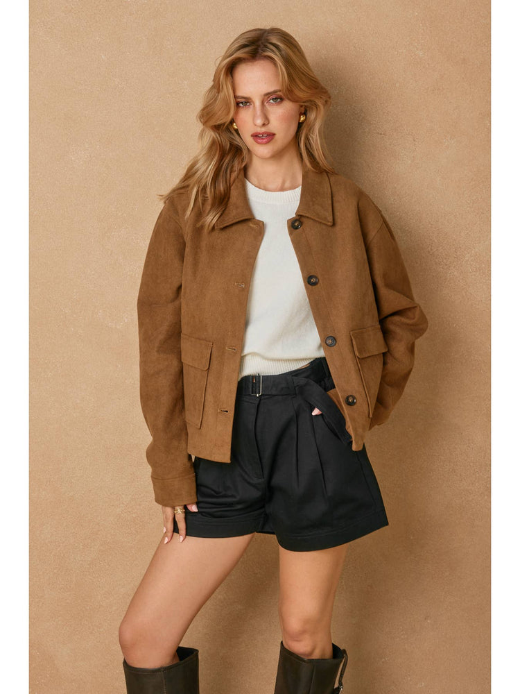Dune Hill Suede Collared Jacket