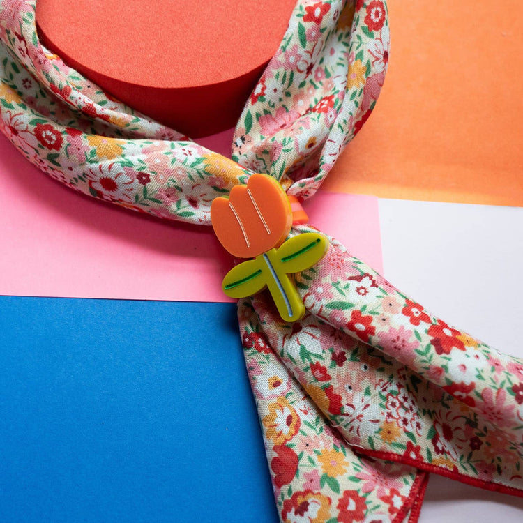 Floral Scarf and Tulip Scarf Slide
