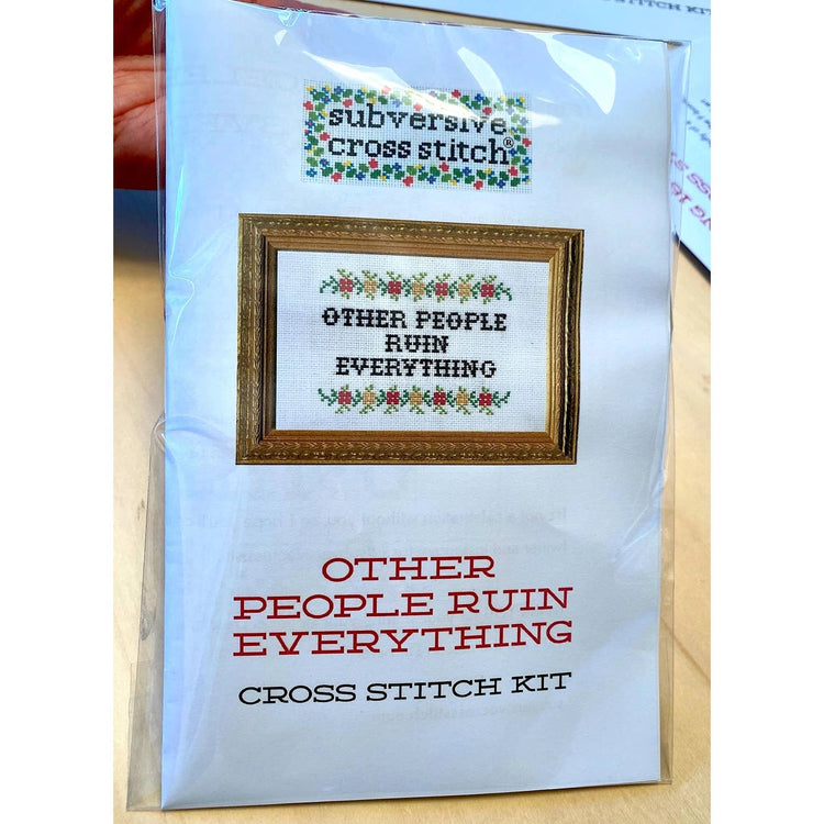 Thank You For Not Discussing the Outside World Deluxe Cross Stitch Kit