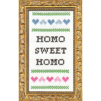 Homo Sweet Homo Deluxe Cross Stitch Kit