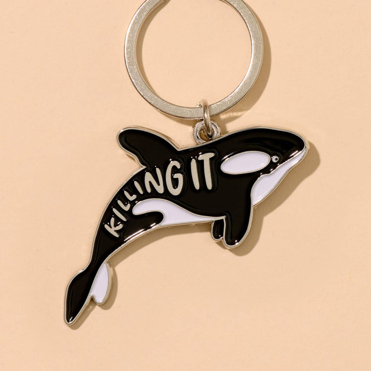 Orca: Killing It Enamel Keychain & Bag Charm