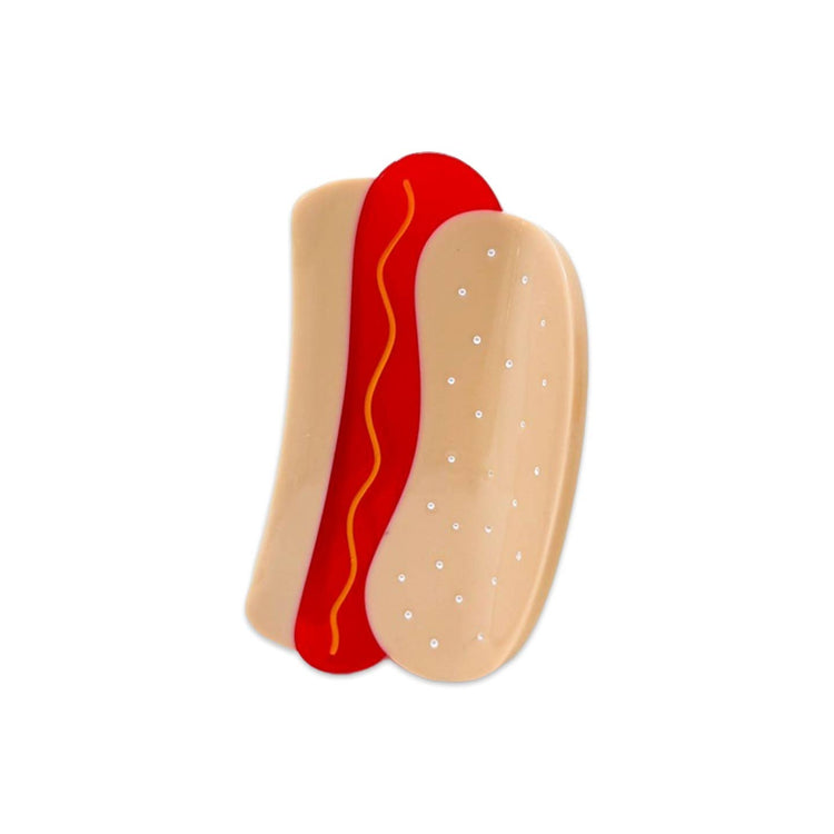 Mini Hot Dog Hair Claw Clip