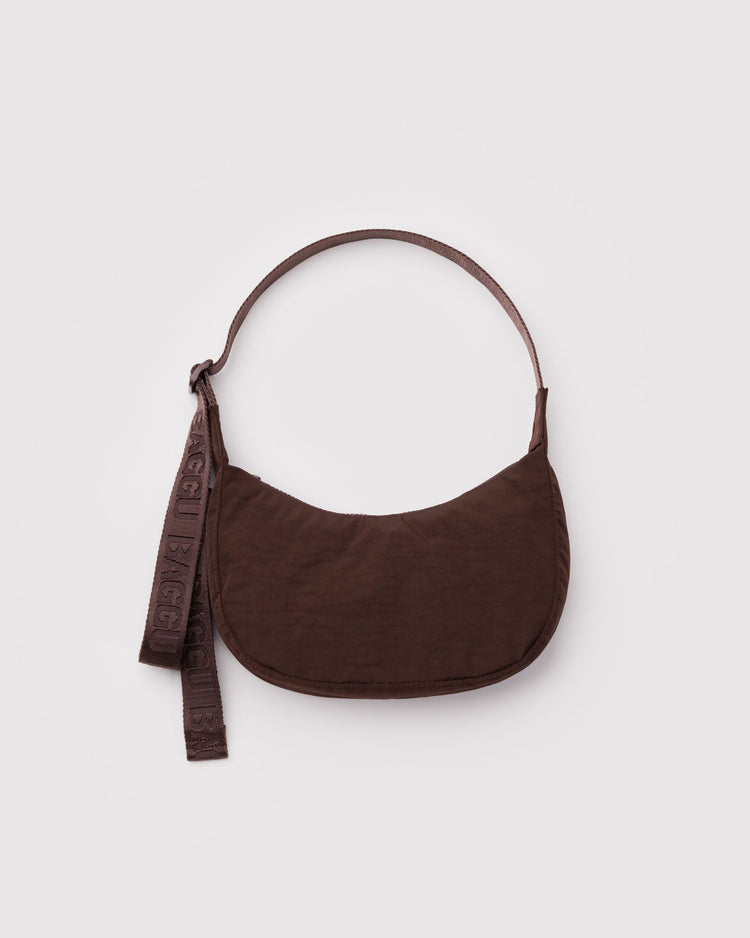 Baggu Small Crescent Bag in Coffee