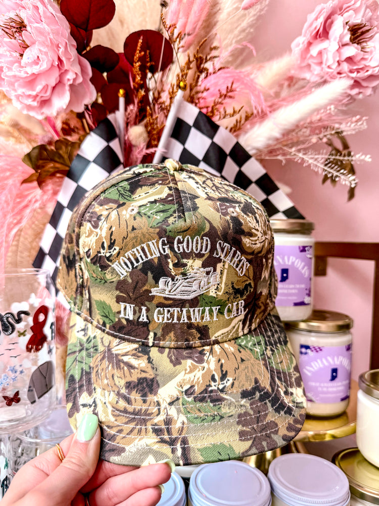 Getaway Car Embroidered Hat in Camo