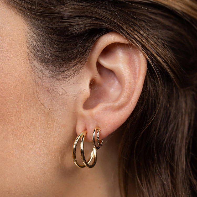 Illusion Double Hoop Earrings