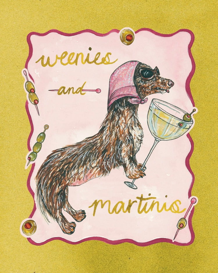 Weenies and Martinis Fine Art Print
