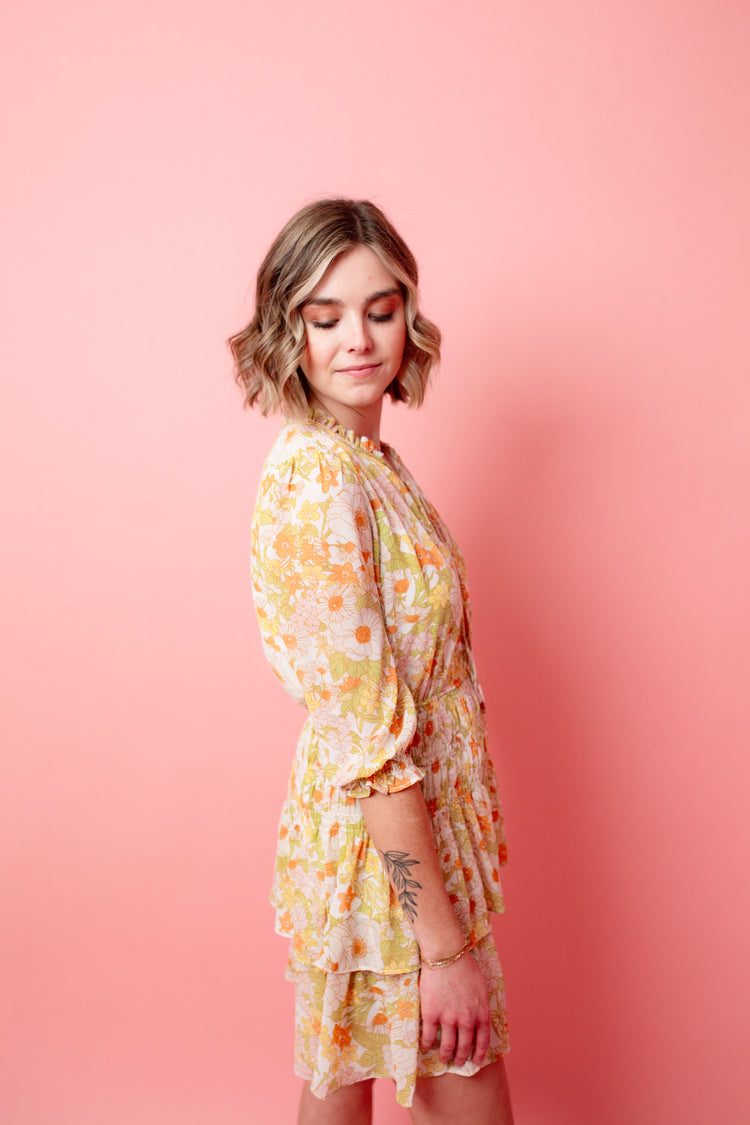 En Saison Mixed Media Mini Dress