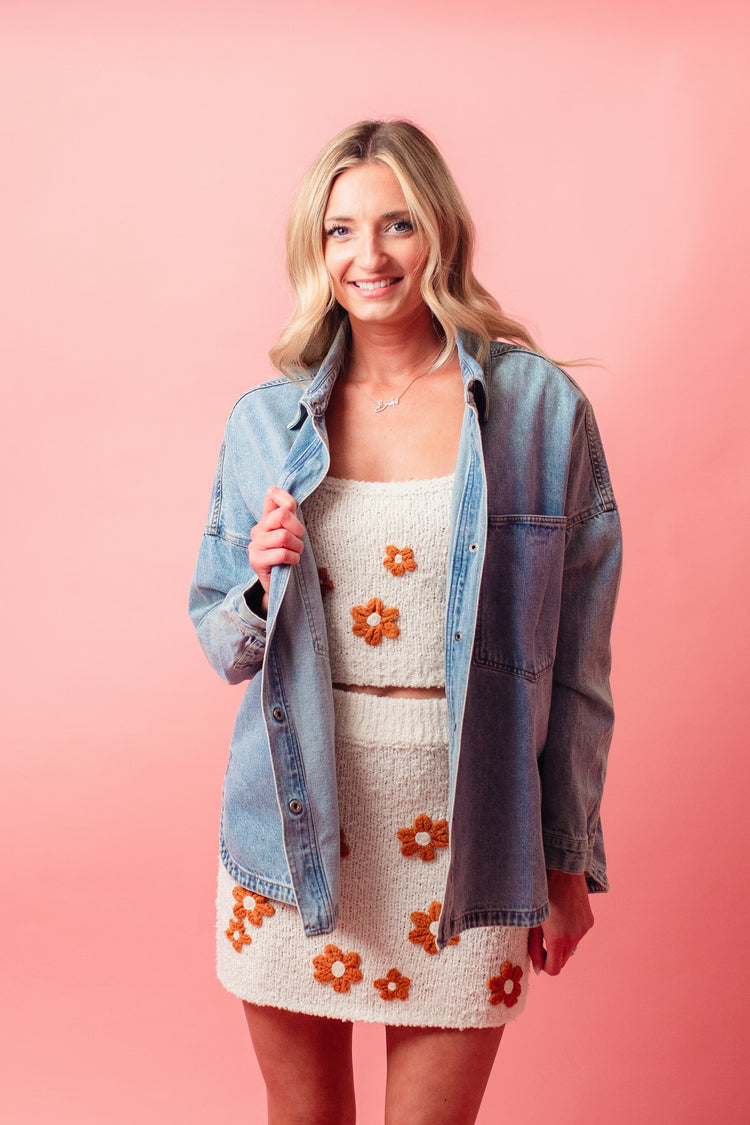 Floral Sweater Skirt