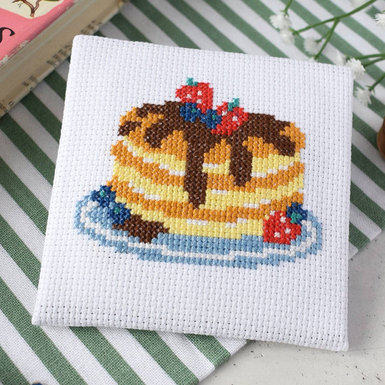 Pancakes Mini Cross Stitch Kit