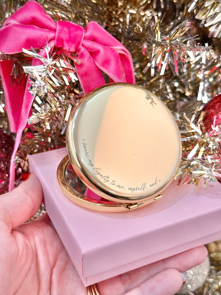 Custom Engraved Cosmetic Purse Mirror