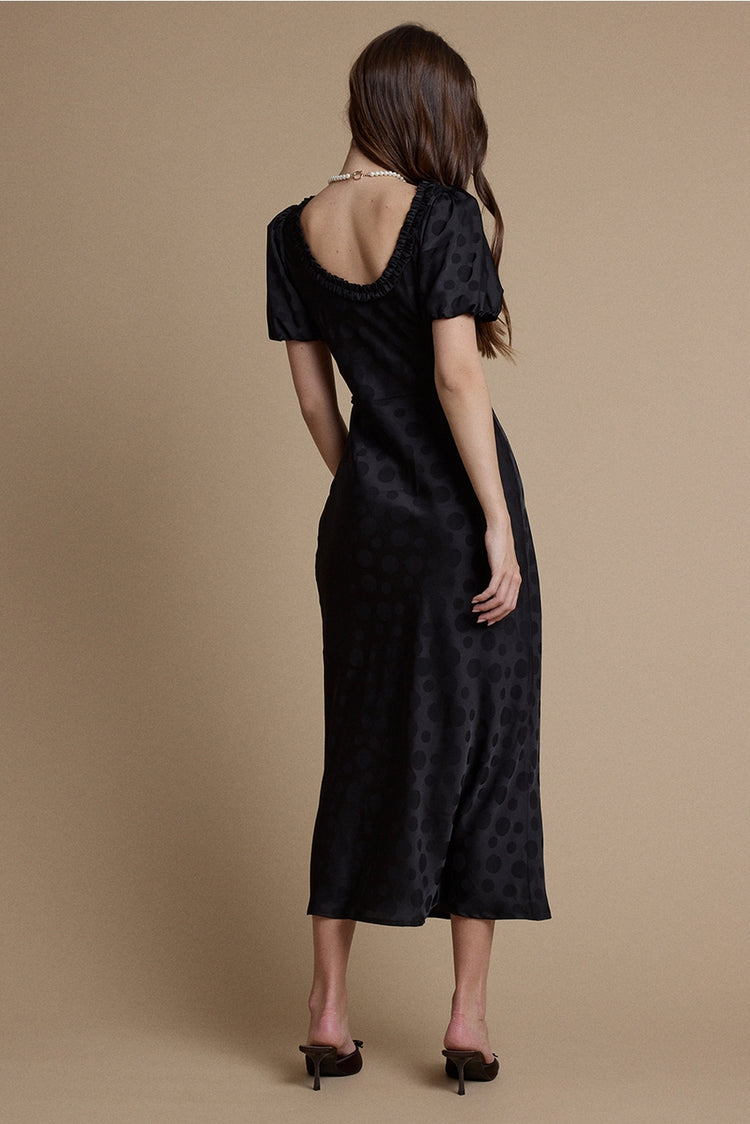 Ruffle Trim Polka Dot Dress