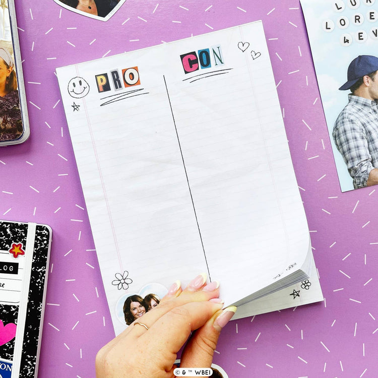 Gilmore Girls Rory's Pro & Con Notepad