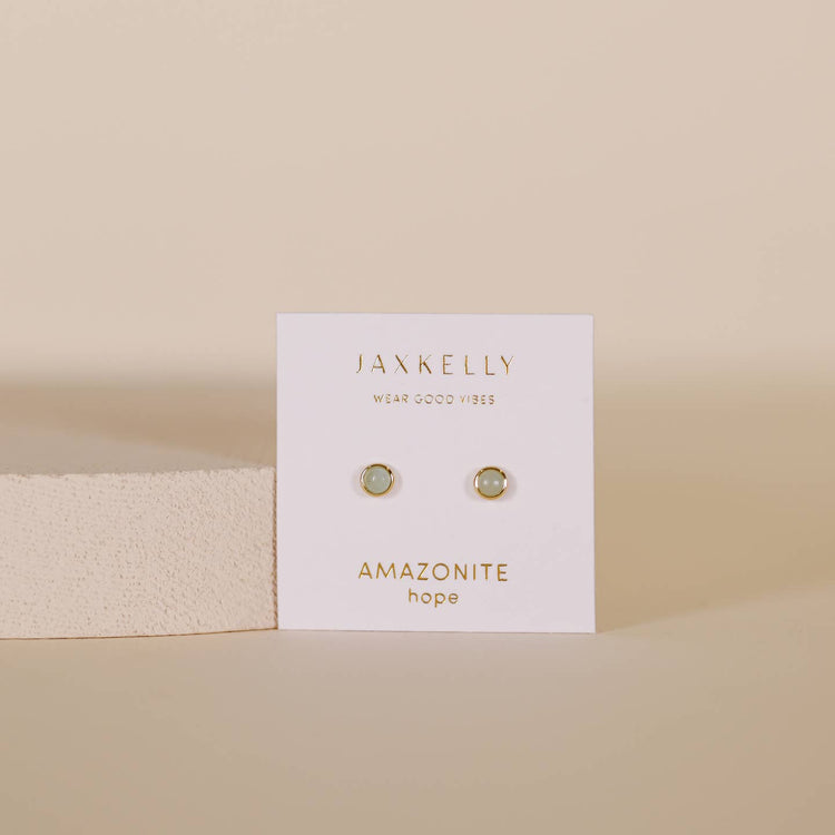 JaxKelly Amazonite Simple Stud