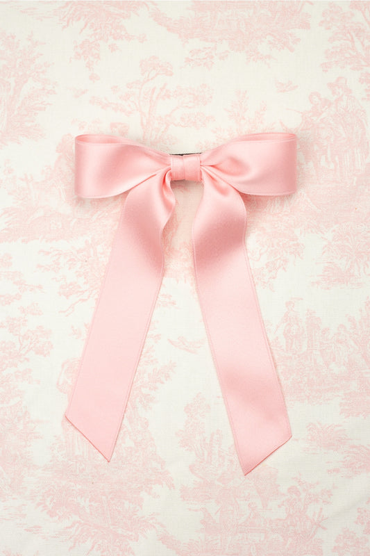 Florence Satin Bow in Satin Pink