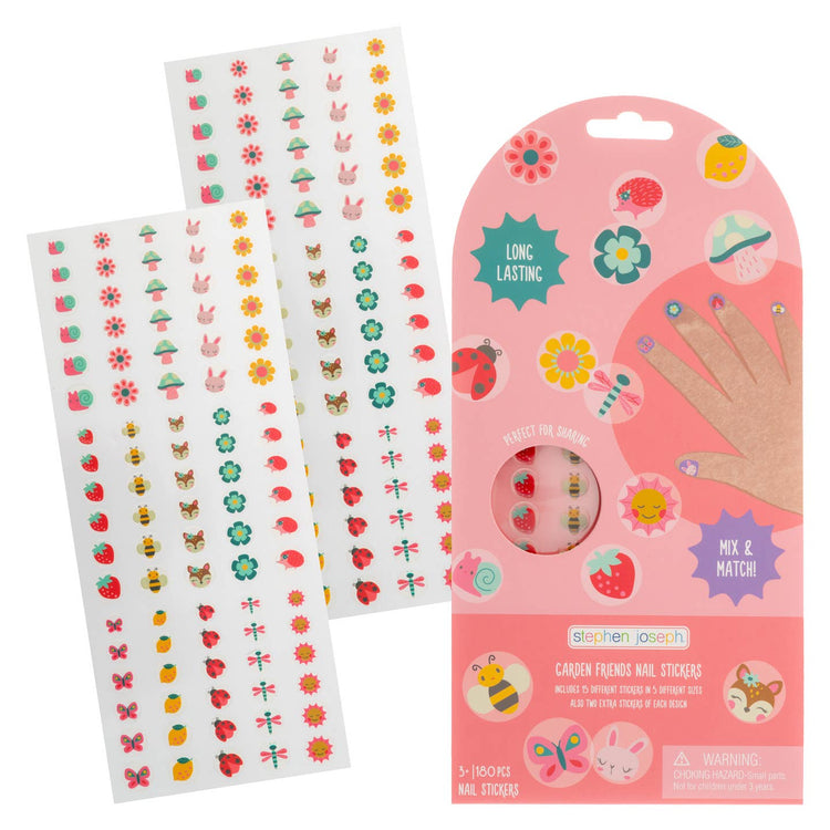 Clear Garden Friends Nail Stickers
