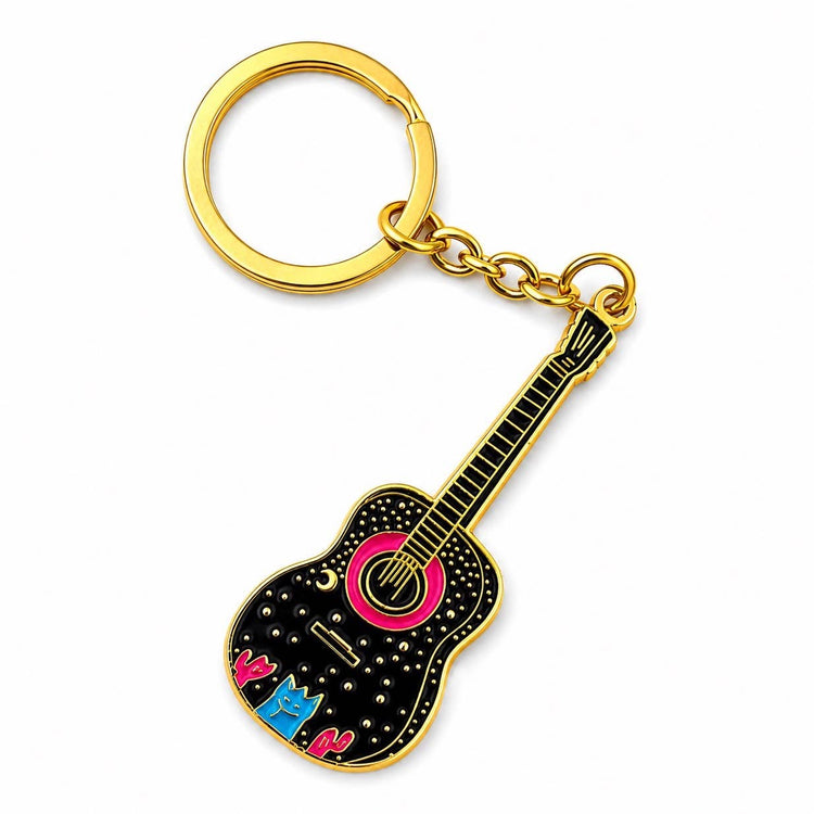 HS Guitar Enamel Keychain