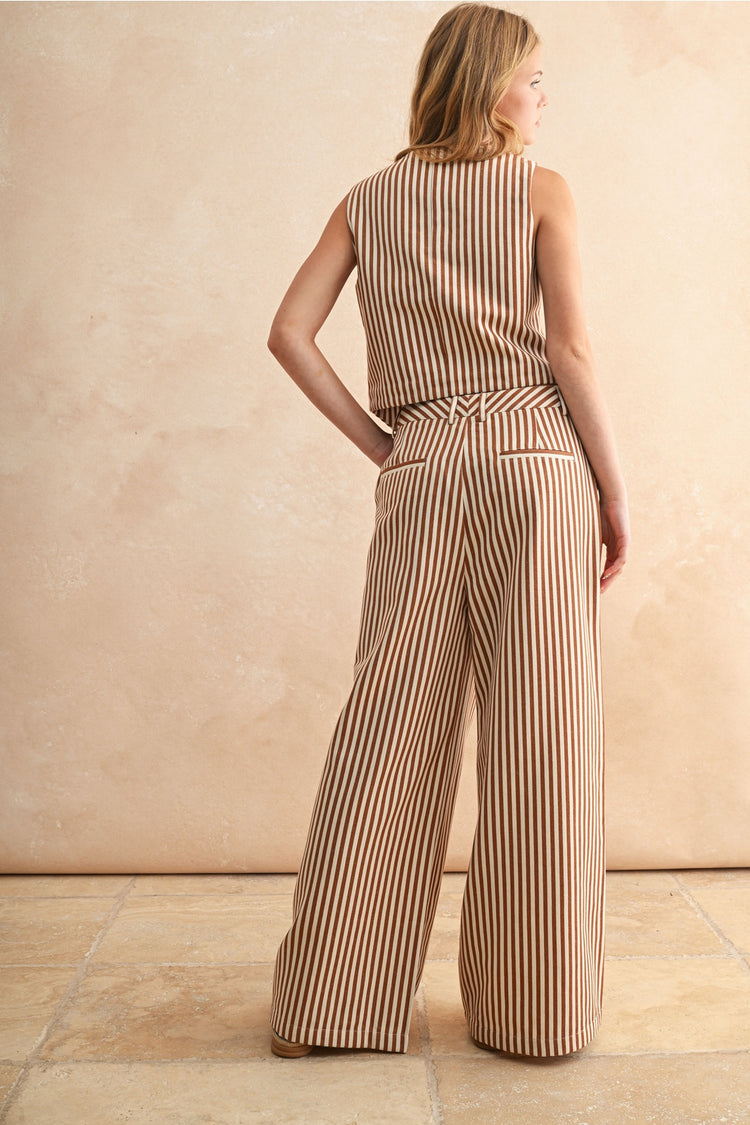 Striped Wide Leg Pants