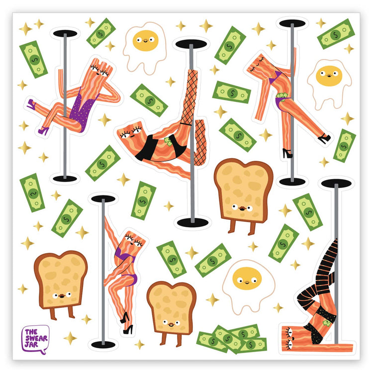 Sizzling Strip Tease Sticker Sheet