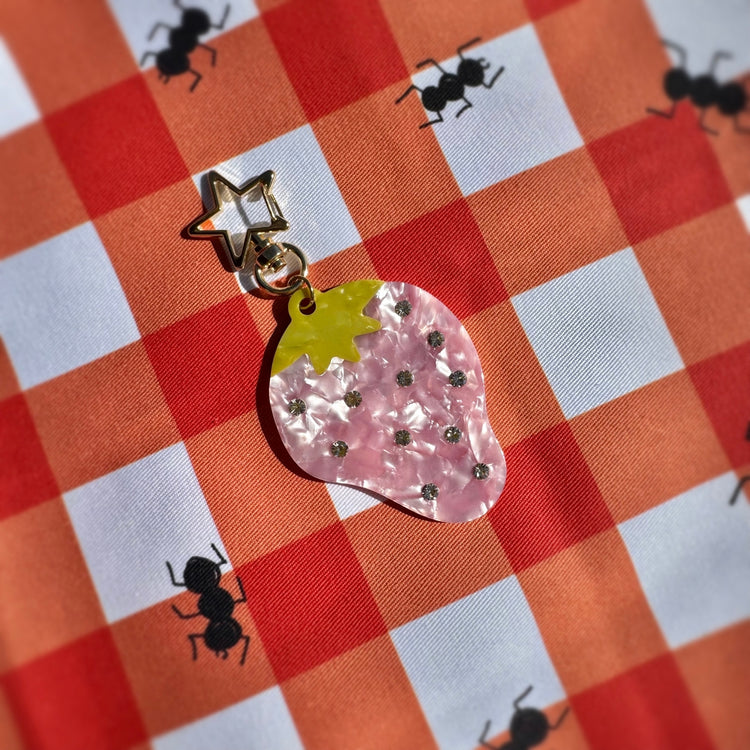 Strawberry Sparkle Bag Charm