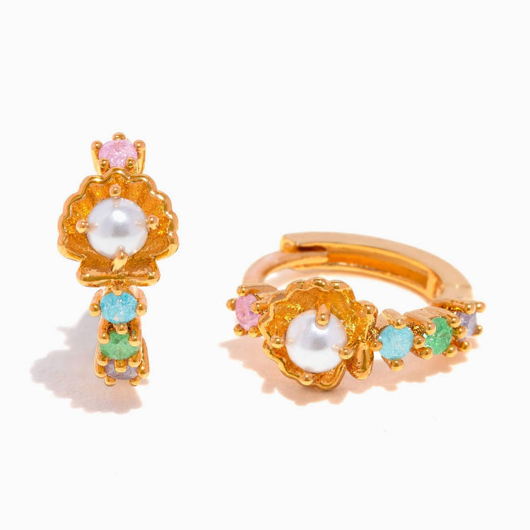 Saltwater Pearl Hoops