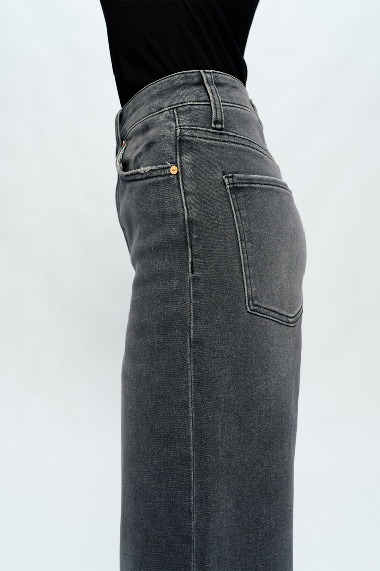 Judy High Rise Wide Leg Denim Jeans