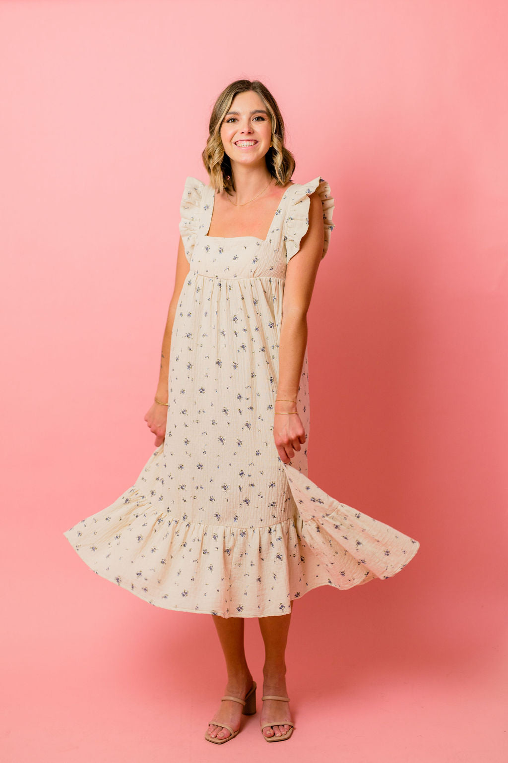 Floral Woven Midi Dress – Francis + Fern