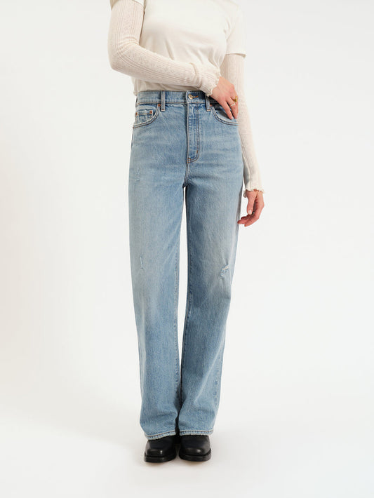 City High Rise Straight Leg Denim in Be Mine Vintage Blue
