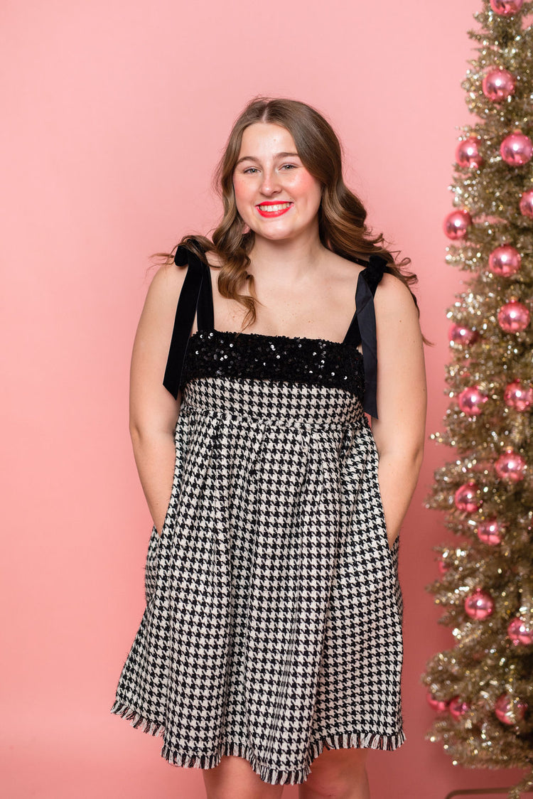 Gabrie Houndstooth Dress