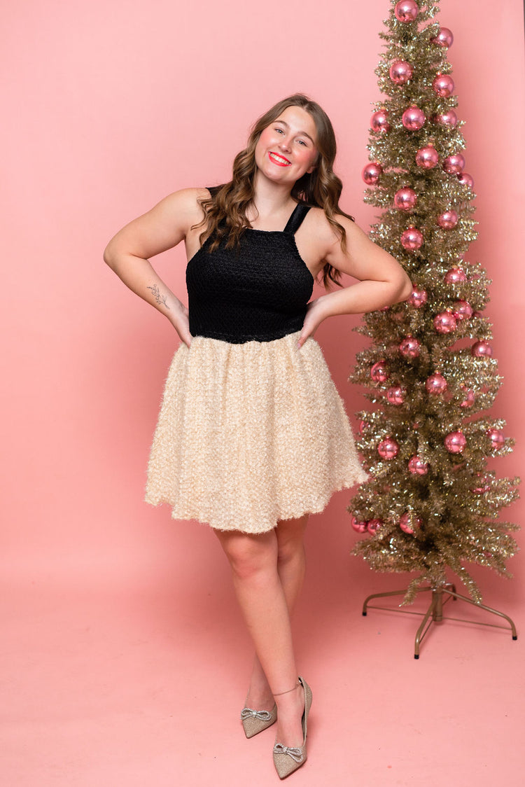 Everly Smocked Velvet Dress