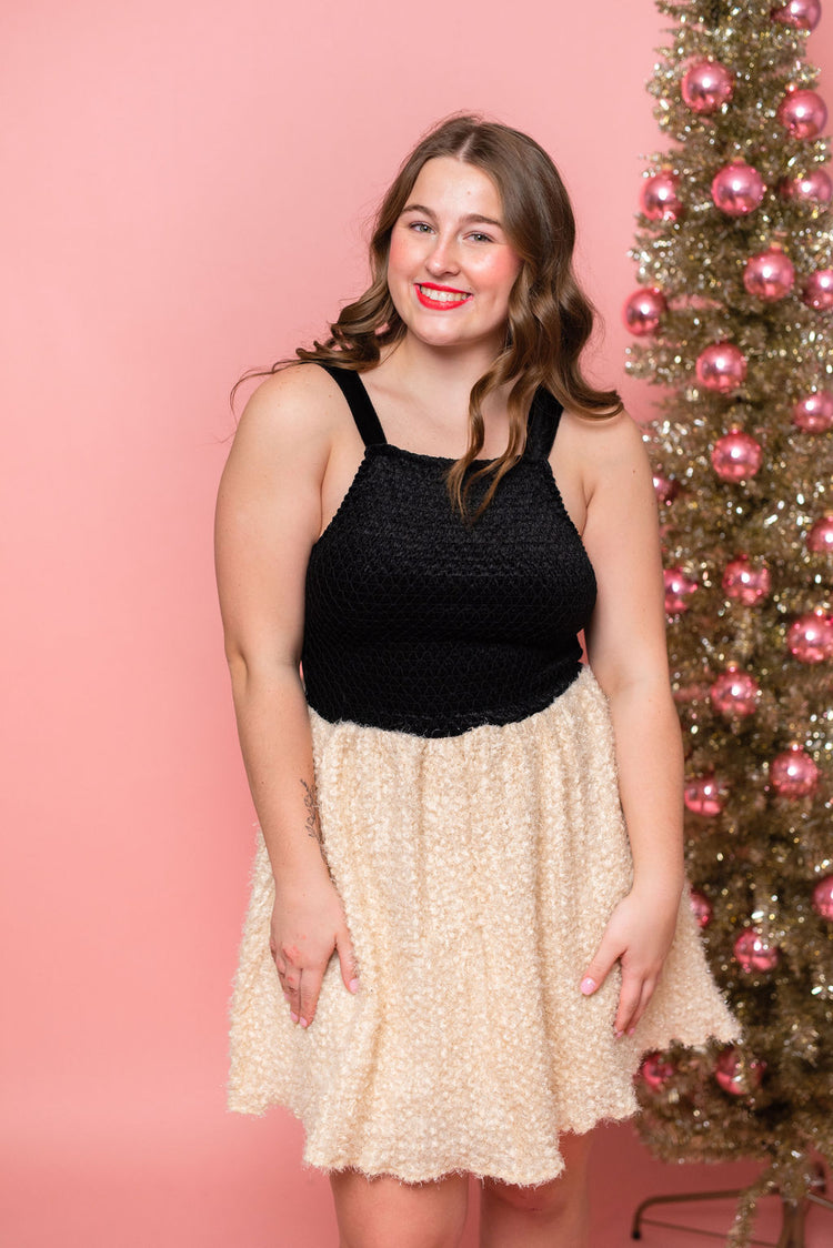 Everly Smocked Velvet Dress