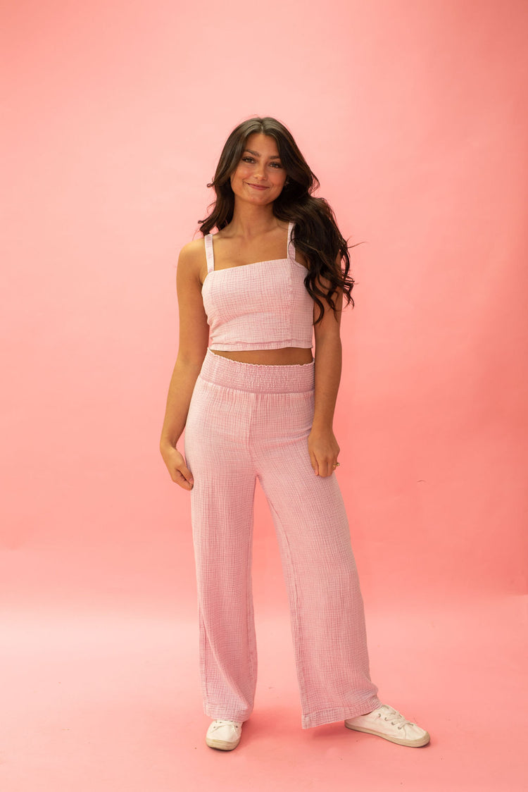 Z Supply Cambria Gauze Top in Bleached Mauve