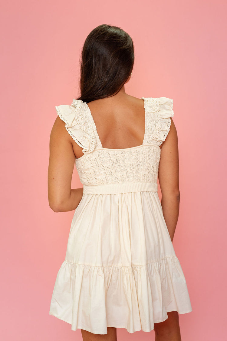 Mixed Media Mini Dress
