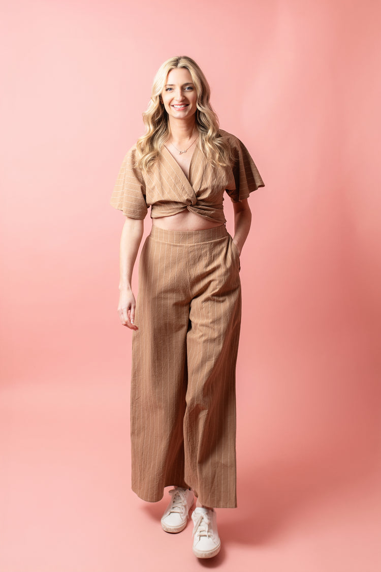 Striped Wide Leg Pants