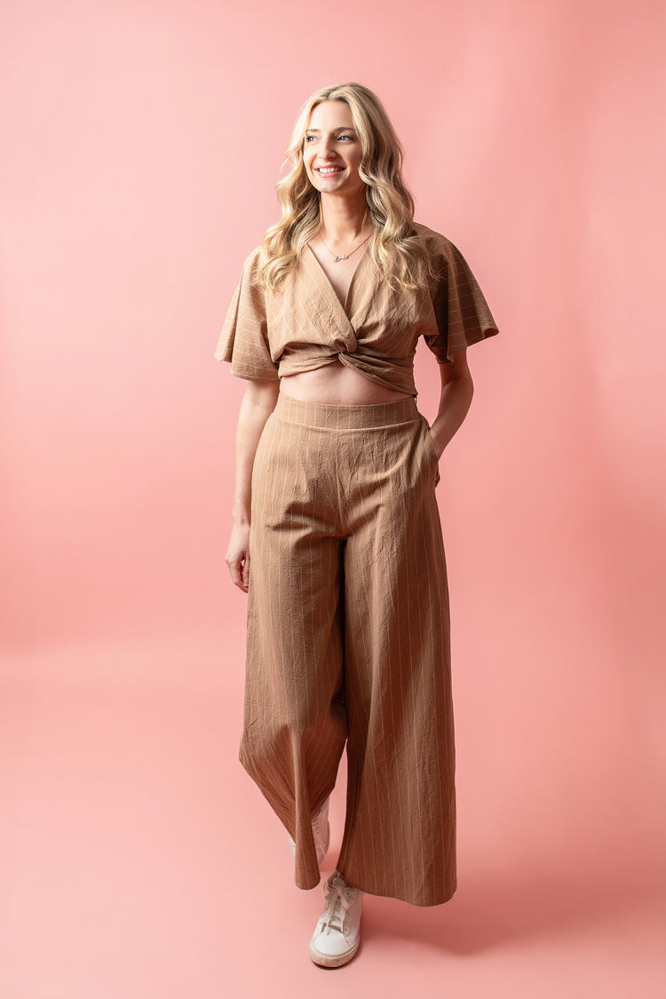 Striped Wide Leg Pants