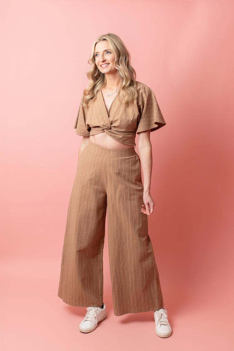 Striped Wide Leg Pants