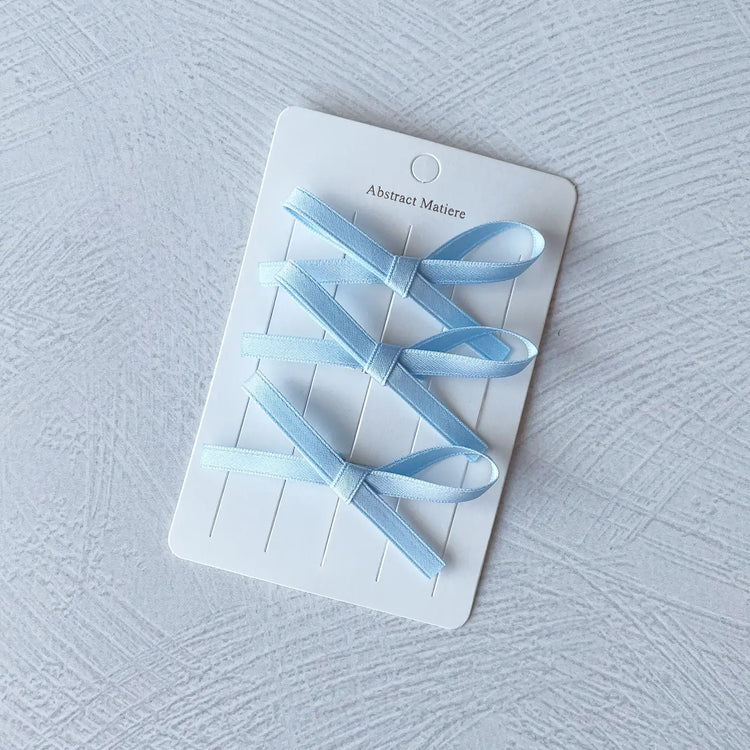 Satin Hair Ribbon Trio Set