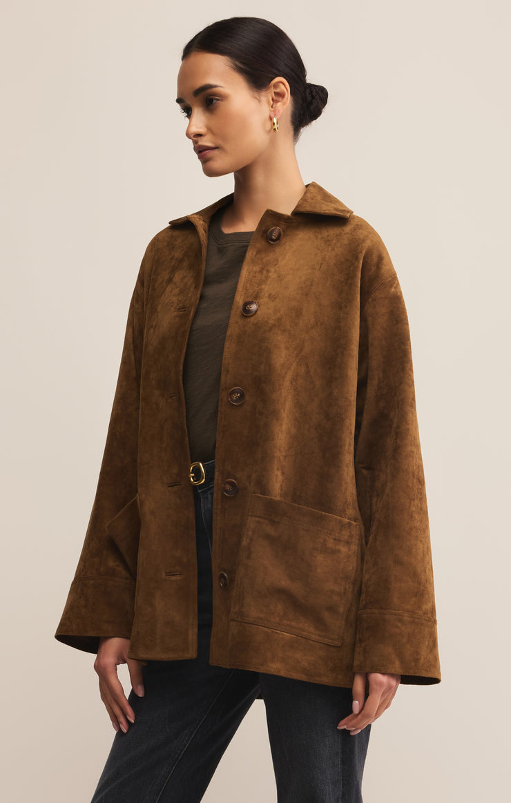 Z Supply Decker Faux Suede Jacket