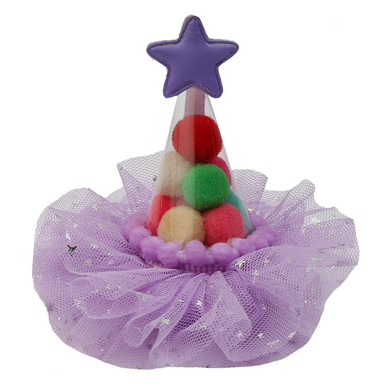 Pom Pom Star Party Hat Hair Clip