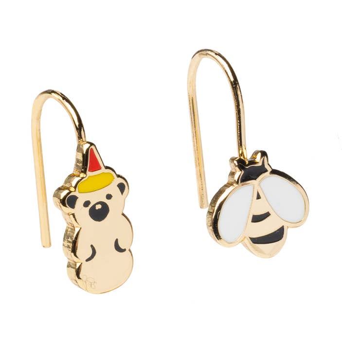 Honey Bear & Honey Bee Earrings