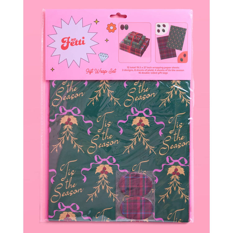 Tis' the Season Wrapping Paper and Tag Set