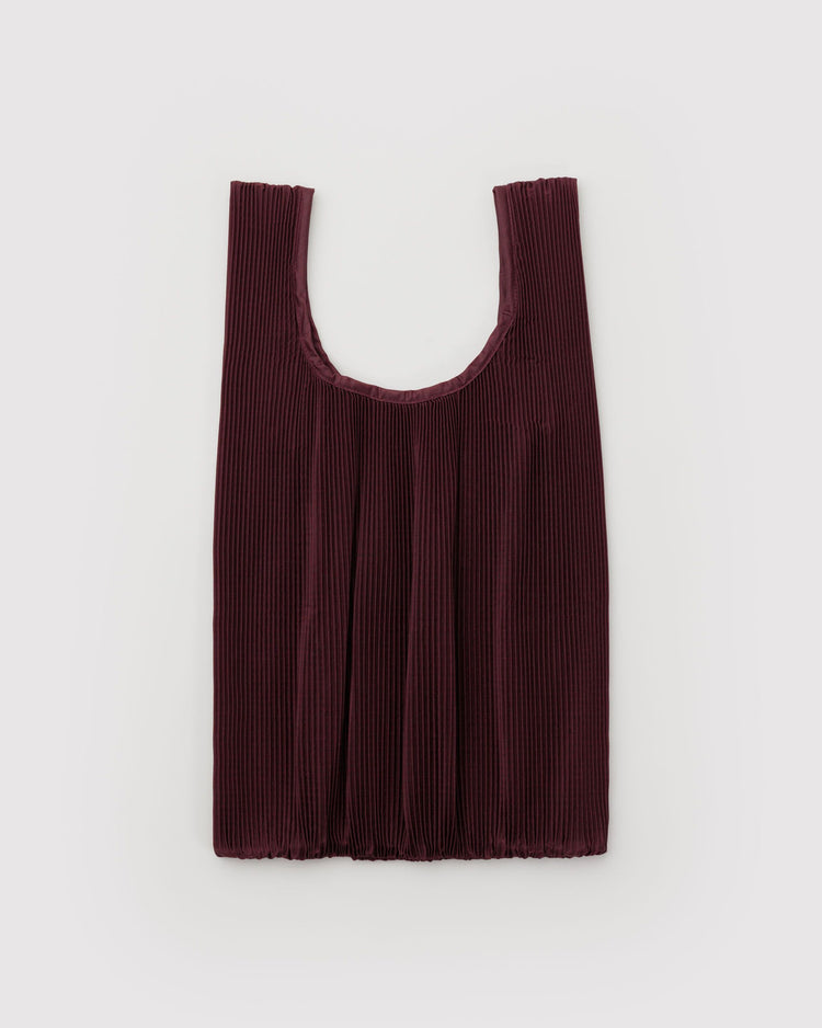 Baggu Pleated Bag in Mahogany