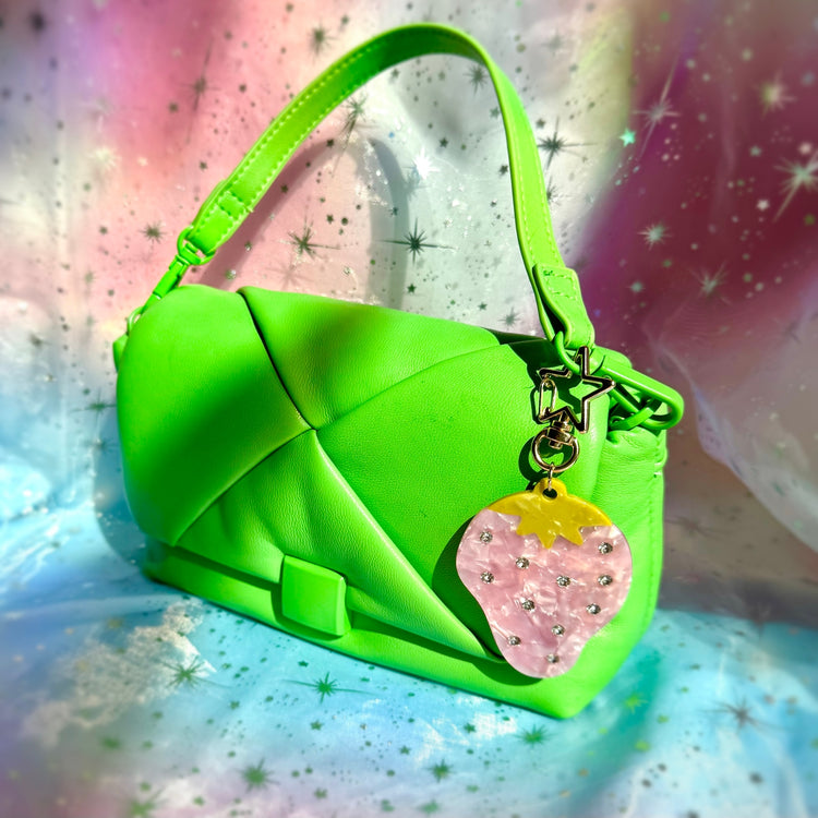 Strawberry Sparkle Bag Charm