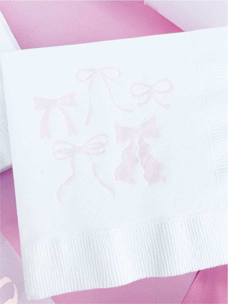 Pink Bows Napkins