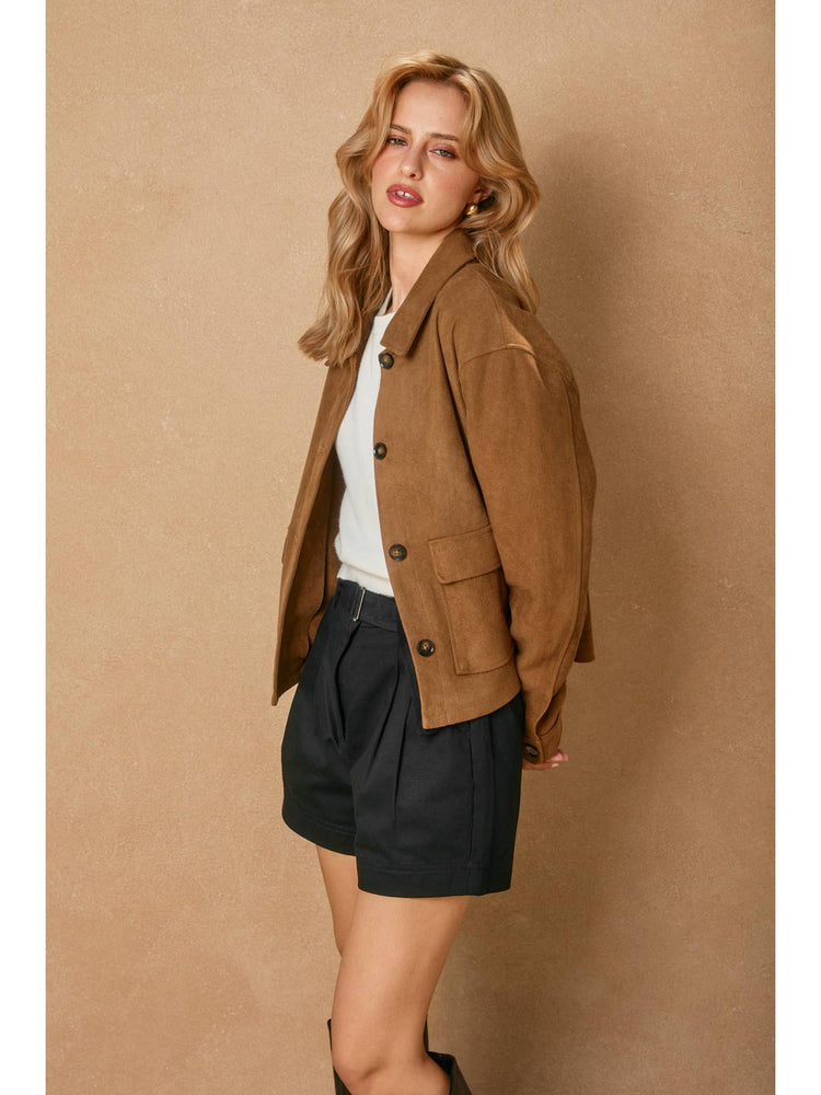 Dune Hill Suede Collared Jacket