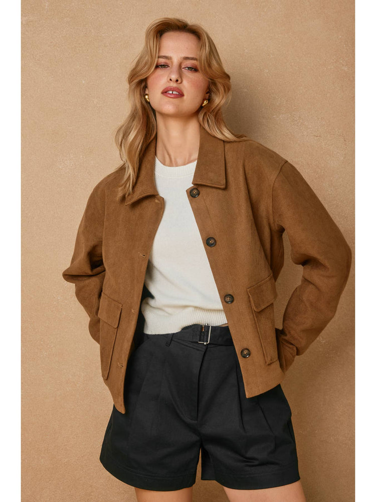 Dune Hill Suede Collared Jacket