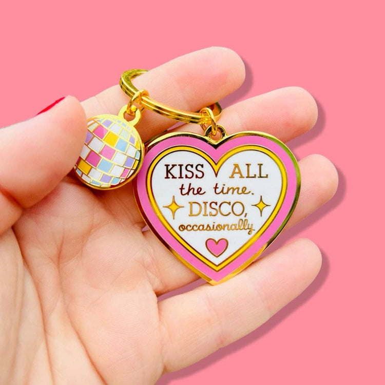 “Kiss All the Time. Disco, Occasionally” Enamel Keychain