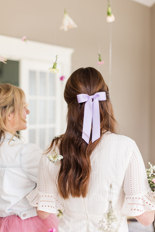 Florence Satin Bow in Lavender